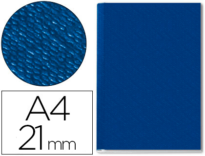 [73950035] TAPA DE ENCUADERNACION CHANNEL RIGIDA 73950035 AZUL LOMO 21 MM CAPACIDAD 210 HOJAS