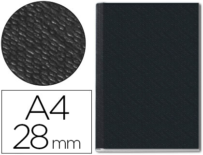 [73970095] TAPA DE ENCUADERNACION CHANNEL RIGIDA 73970095 NEGRO LOMO 28 MM CAPACIDAD 280 HOJAS