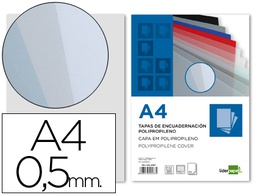 [TE07] TAPA ENCUADERNACION LIDERPAPEL POLIPROPILENO A4 0.5MM AHUMADA PAQUETE DE 100 UNIDADES