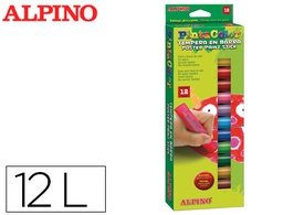 [PX000012] TEMPERA EN BARRA ALPINO PINTACOLOR CAJA DE 12 COLORES SURTIDOS