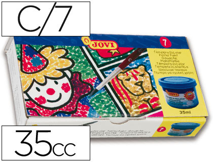 [507] TEMPERA JOVI 35 ML CAJA DE 7 COLORES SURTIDOS
