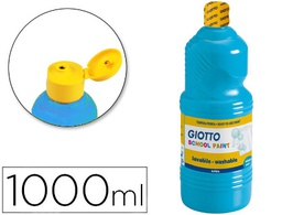 [F535515] TEMPERA LIQUIDA GIOTTO ESCOLAR LAVABLE 1000 ML AZUL CYAN