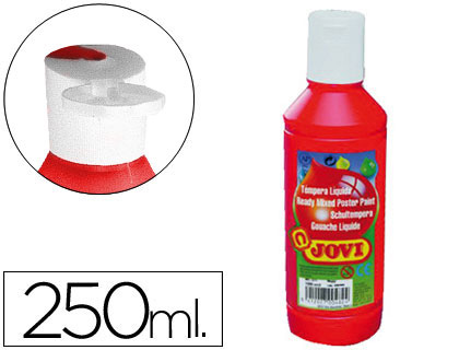 [50207] TEMPERA LIQUIDA JOVI ESCOLAR 250 ML BERMELLON