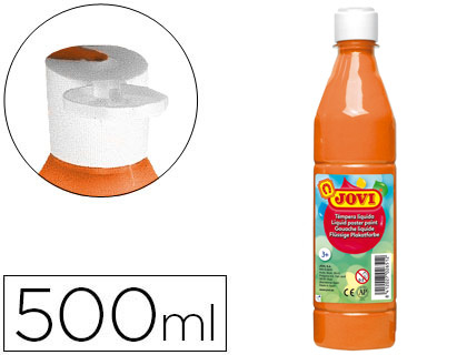 [50606] TEMPERA LIQUIDA JOVI ESCOLAR 500 ML NARANJA