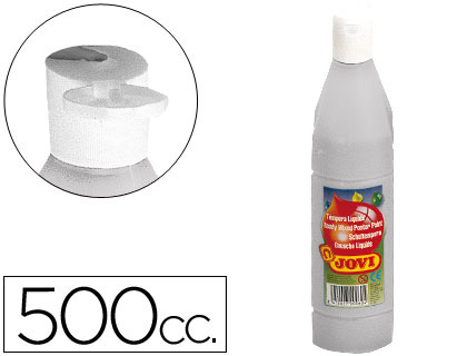 [50637] TEMPERA LIQUIDA JOVI ESCOLAR 500 ML PLATA