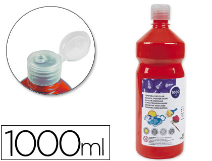 [TP26] TEMPERA LIQUIDA LIDERPAPEL ESCOLAR 1000 ML ROJO