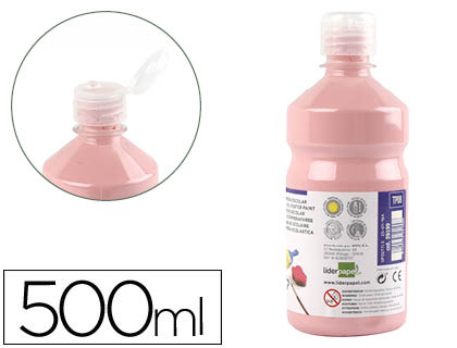 [TP08] TEMPERA LIQUIDA LIDERPAPEL ESCOLAR 500 ML ROSA