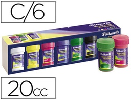 [804882 (ANTIGUA 295246)] TEMPERA PELIKAN ESCOLAR 25 ML (ESTUCHE CON 6 COLORES)