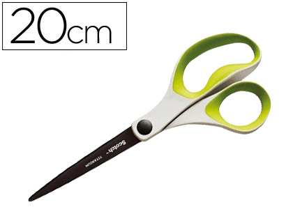 [FT600004046 (1458T-MIX)] TIJERA OFICINA SCOTCH 20 CM TITANIO FUNDIDO MANGO ERGONOMICO COLORES SURTIDOS
