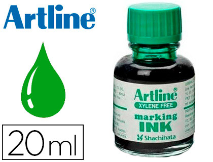 [ESK-50A-VE] TINTA ARTLINE VERDE PARA ROTULADOR PIZARRA BLANCA 500-A FRASCO DE 20 ML