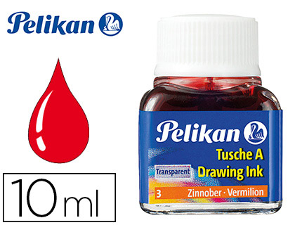 [201525] TINTA CHINA PELIKAN BERMELLON BOTE DE 10 ML