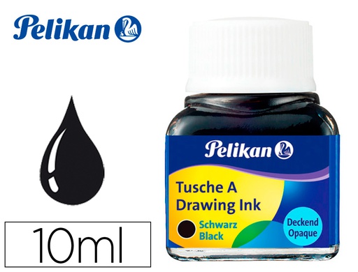 [400142515] TINTA CHINA PELIKAN NEGRA BOTE DE 10 ML
