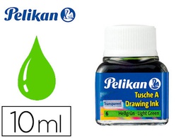 [201558] TINTA CHINA PELIKAN VERDE CLARO N.6 FRASCO 10 ML