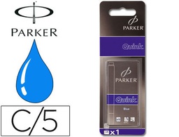 [1950383] TINTA ESTILOGRAFICA PARKER AZUL REAL CAJA DE 5 CARTUCHOS