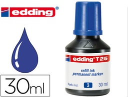 [T25-03] TINTA ROTULADOR EDDING T-25 AZUL -FRASCO DE 30 ML