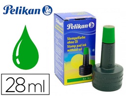 [351239] TINTA TAMPON PELIKAN VERDE FRASCO DE 28 ML