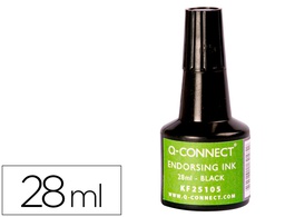 [KF25105] TINTA TAMPON Q-CONNECT NEGRO BOTE 28 ML