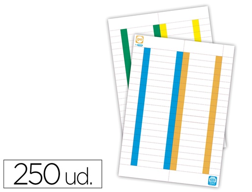 [400022782] TIRA DE PAPEL PARA VISORES PACK DE 250 ETIQUETAS
