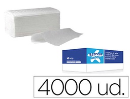 [N622202.0] TOALLA DE PAPEL SECAMANOS AMOOS ENGARZADA 2 CAPAS 21X22 CM CAJA DE 4000 UNIDADES