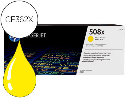 [CF362X] TONER HP 508X LASERJET M552 / 553 / 577 AMARILLO 9.500 PAG
