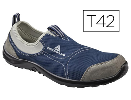 [MIAMIS1PGB42] ZAPATOS DE SEGURIDAD DELTAPLUS DE POLIESTER Y ALGODON CON PLANTILLA Y PUNTERA - COLOR AZUL MARINO TALLA 42
