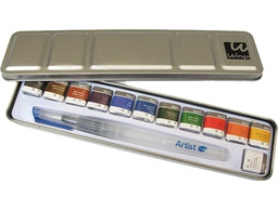 [431015700] ACUARELA ARTIST START CAJA METAL 12 COLORES SURTIDOS + PINCEL RELLENABLE
