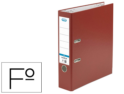 [100023203] ARCHIVADOR DE PALANCA ELBA CARTON FORRADO PVC CON RADO TOP FOLIO LOMO 80 MM ROJO