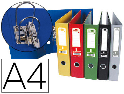 [AY29] ARCHIVADOR DE PALANCA LIDERPAPEL FOLIO DOCUMENTA FORRADO PVC CON RADO LOMO 75 MM COLORES SURTIDOS CLASSIC