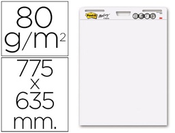 [559X2+1 GRATIS] BLOC CONGRESO POST-IT LISO 775X635 MM 30 HOJAS 80G/M2 PACK 2+1 GRATIS