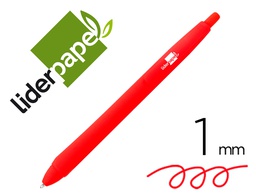 [BO09] BOLIGRAFO LIDERPAPEL GUMMY TOUCH RETRACTIL 1,0 MM TINTA ROJA