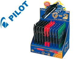 [NEG2] BOLIGRAFO PILOT G-2 TINTA GEL RETRACTIL SUJECION DE CAUCHO EXPOSITOR DE 60 UNIDADES