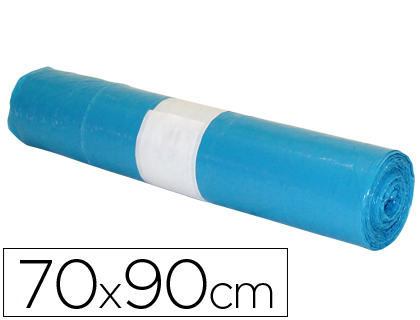 [10020301] BOLSA BASURA INDUSTRIAL AZUL 70X90CM GALGA 110 ROLLO DE 10 UNIDADES