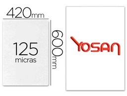[0401A2125/50B] BOLSA DE PLASTIFICAR YOSAN BRILLO 420 X 600 MM 125 MC DIN A2 CAJA DE 50 UNIDADES