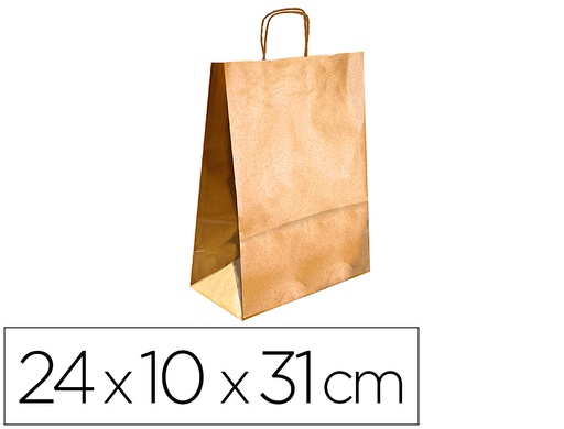 [KF18687] BOLSA KRAFT Q-CONNECT ORO ASA RETORCIDA 240X100X310 MM