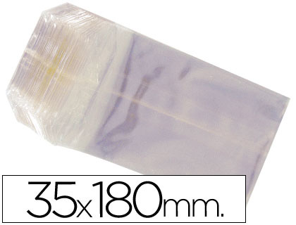 [BS45180SINSOLAPA] BOLSA CELOFAN 35X180 MM PAQUETE 100 UNIDADES
