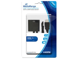 [MRCS167] CABLE HDMI A VGA JACK 3.5 MM MEDIARANGE NEGRO