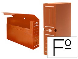 [DF08] CAJA ARCHIVO DEFINITIVO PLASTICO LIDERPAPEL MARRON TAMAÑO 36X26X10 CM