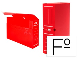 [DF10] CAJA ARCHIVO DEFINITIVO PLASTICO LIDERPAPEL ROJO TAMAÑO 36X26X10 CM