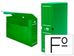 [DF11] CAJA ARCHIVO DEFINITIVO PLASTICO LIDERPAPEL VERDE TAMAÑO 36X26X10 CM