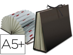 [FU04] CARPETA FUELLE LIDERPAPEL CUARTO CARTON FORRADO NEGRA