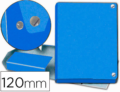 [971203] CARPETA PROYECTOS PARDO FOLIO LOMO 120 MM CARTON FORRADO AZUL CON BROCHE