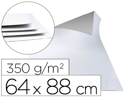 [CW01] CARTONCILLO GRIS LIDERPAPEL CON UNA CARA BLANCA 350 GR 64X88 CM PAQUETE DE 1 KG (5 HOJAS)