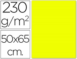 [13778] CARTULINA FLUORESCENTE AMARILLA 50X65 CM 230 GR