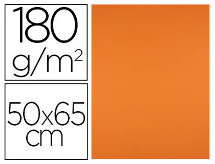 [CX27] CARTULINA LIDERPAPEL 50X65 CM 180G/M2 NARANJA