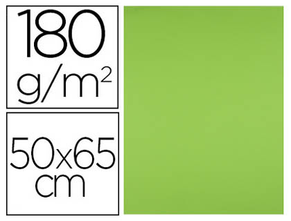 [CX34] CARTULINA LIDERPAPEL 50X65 CM 180G/M2 VERDE HIERBA