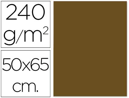 [CX46] CARTULINA LIDERPAPEL 50X65 CM MARRON OSCURO 240 GR UNIDAD