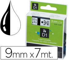 [S0720680] CINTA DYMO 1000 9 MM NEGRO-BLANCO D1