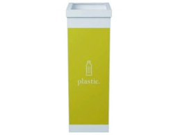 [CTSBPL.13.UK] CONTENEDOR PAPELERA RECICLAJE PAPERFLOW CON TAPA POLIESTIRENO PARA PLASTICOS 60 L 76X36,3X26,3 CM