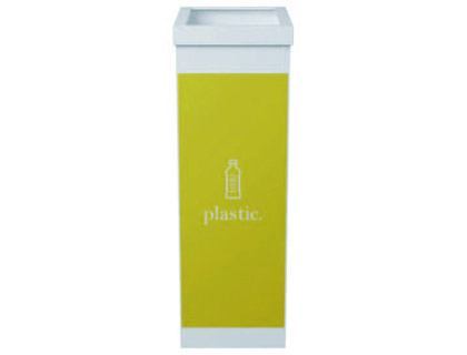 [CTSBPL.13.UK] CONTENEDOR PAPELERA RECICLAJE PAPERFLOW CON TAPA POLIESTIRENO PARA PLASTICOS 60 L 76X36,3X26,3 CM