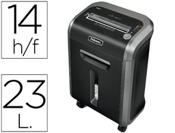 [4679001] DESTRUCTORA DE DOCUMENTOS FELLOWES PS-79CI CAPACIDAD DE CORTE 16 H DESTRUYE TARJETAS DE CREDITO GRAPAS CLIPS Y CD